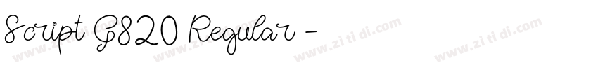Script G820 Regular字体转换